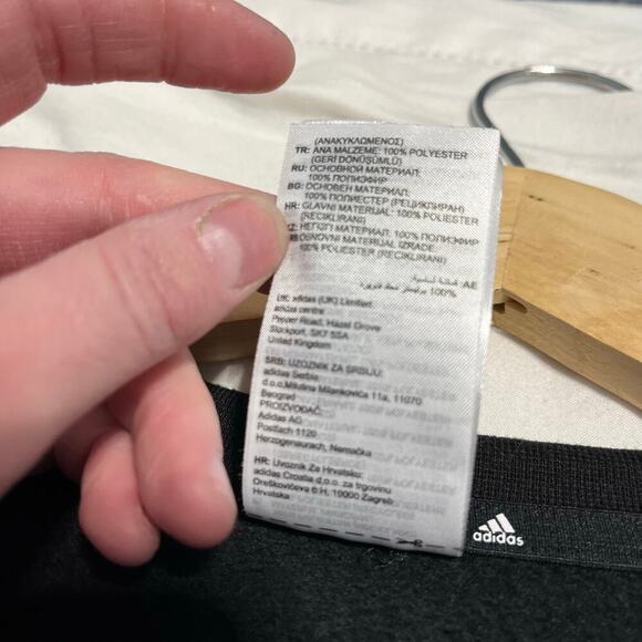 adidas Men's Long Sleeve 3 Stripe Fleece Crew Sweatshirt Pullover size XL - Picture 3 of 5